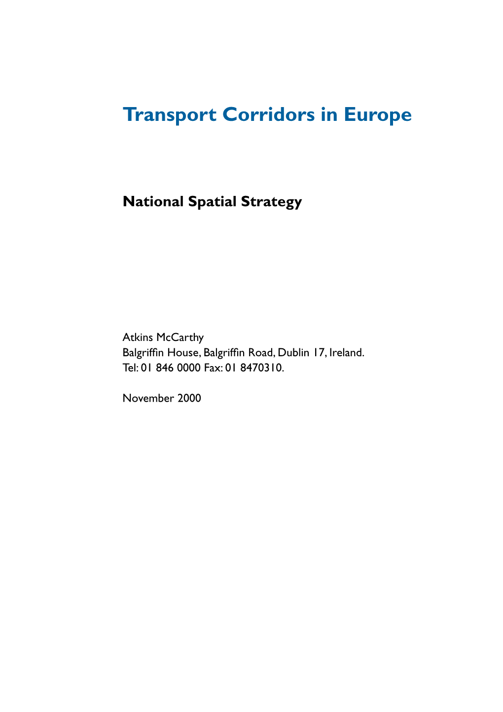 Transport Corridors in Europe