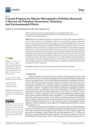 Current Progress on Marine Microplastics Pollution Research: a Review on Pollution Occurrence, Detection, and Environmental Effects