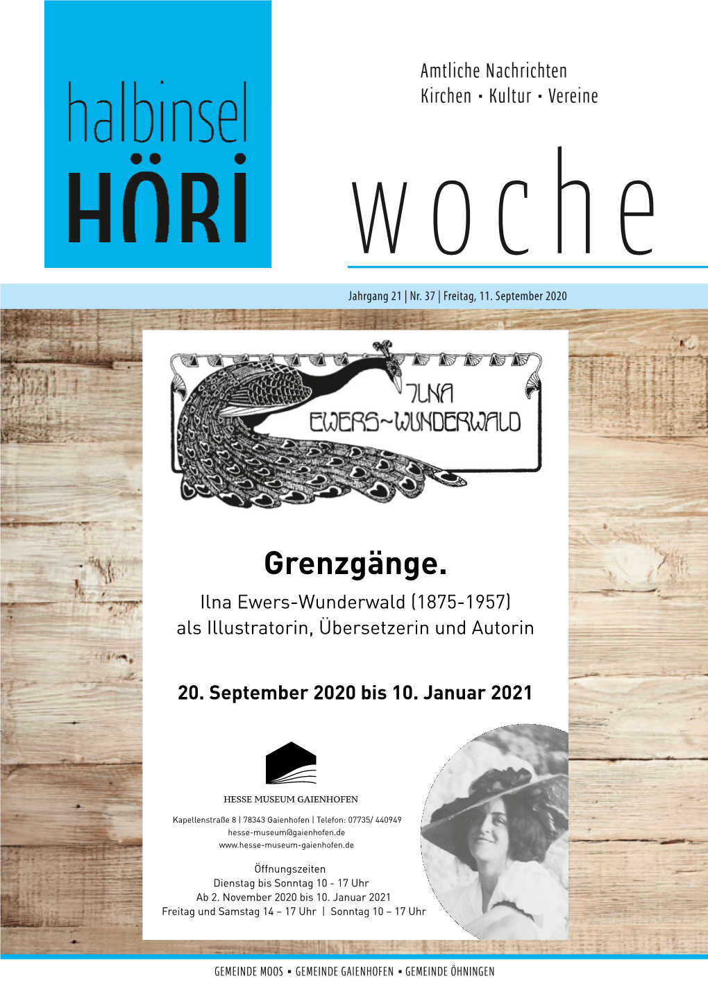 Jahrgang 21 | Nr. 37 | Freitag, 11. September 2020 2 | FREITAG, 11