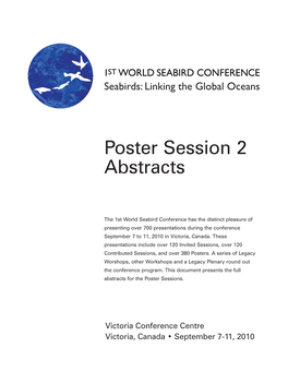 Poster Session 2 Abstracts