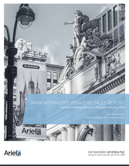 Manhattan 2015 Year-End Sales Report by Ariel Property Advisors | Released January 2016