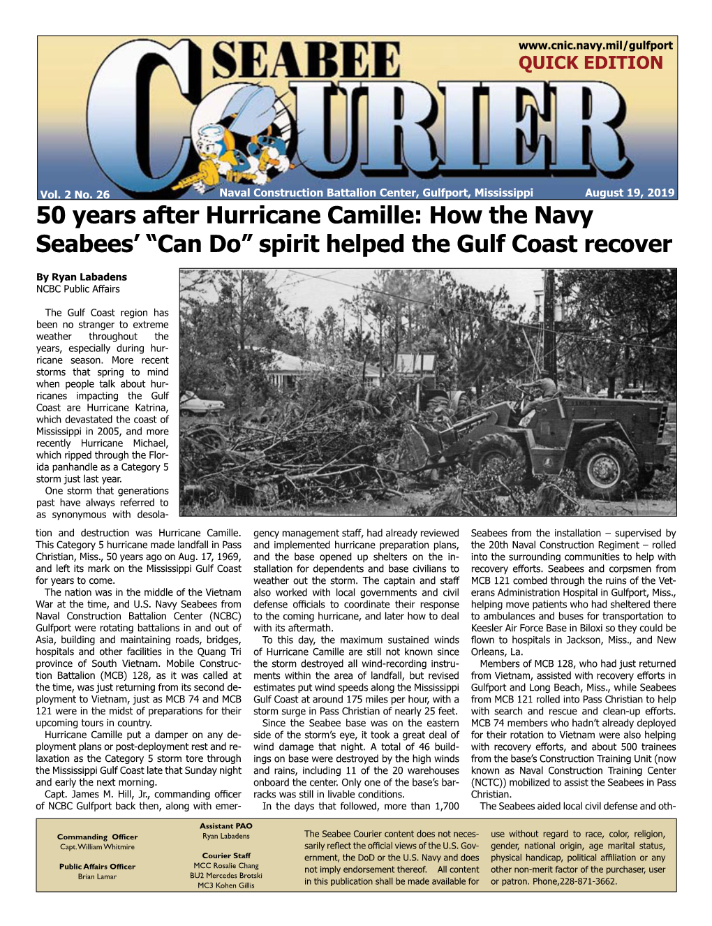 50 Years After Hurricane Camille: How the Navy Seabees' “Can Do” Spirit