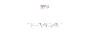 Nobel Peace Summit's Final Statements