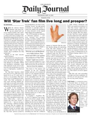 Will 'Star Trek' Fan Film Live Long and Prosper?
