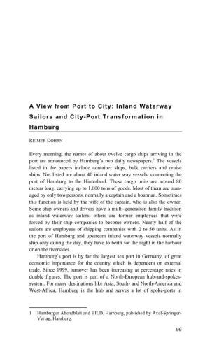Inland Waterway Sailors and City-Port Transformation in Hamburg