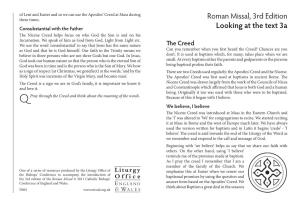 Roman Missal, 3Rd Edition Looking at the Text 3A