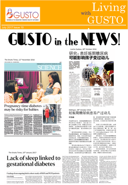 GUSTO in the NEWS! Lianhe Zaobao, 28Th October 2016