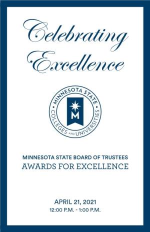 2021 Minnesota State Board of Trustees Awards for Excellence