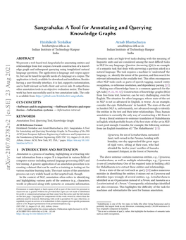 Sangrahaka: a Tool for Annotating and Querying Knowledge Graphs