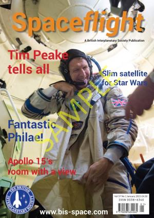 Tim Peake Tells All Slim Satellite for Star Wars