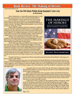 Book Review “The Making of Heroes”