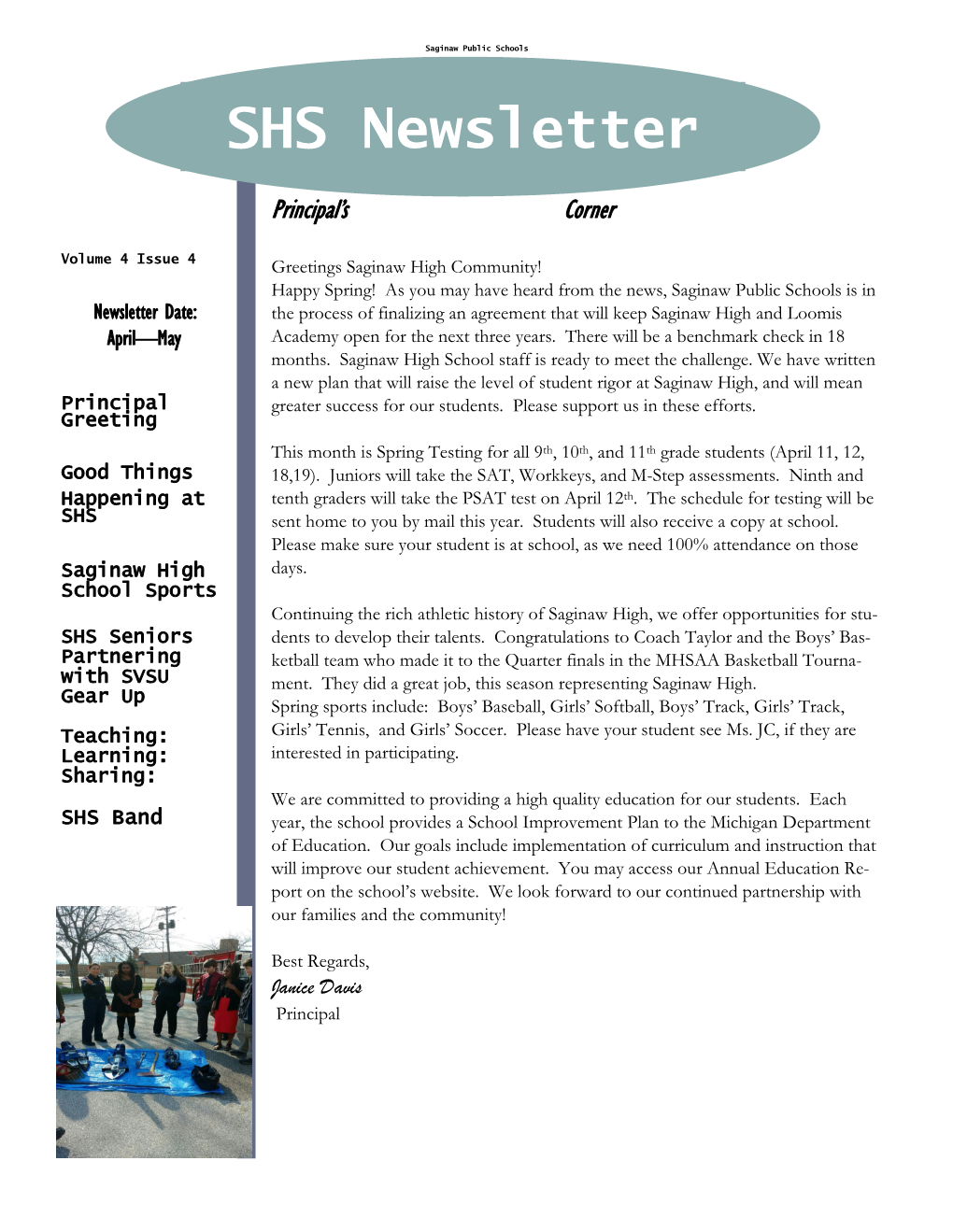 SHS Newsletter