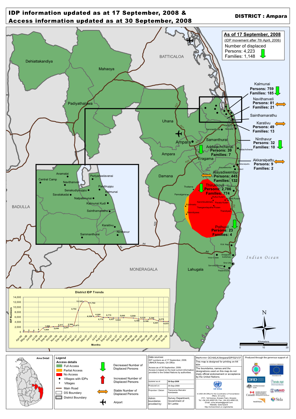 SL AMP IDP ACCESS V37 30 09 2008 with UNHCR GA Data