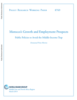Morocco's Growth and Employment Prospects