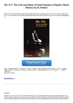 Mr. PC: the Life and Music of Paul Chambers