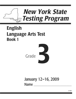 English Language Arts Test Book 1 Grade 3