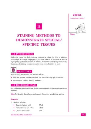 Lesson-11 Staining Methods to Demonstrate Special/Special Tissue