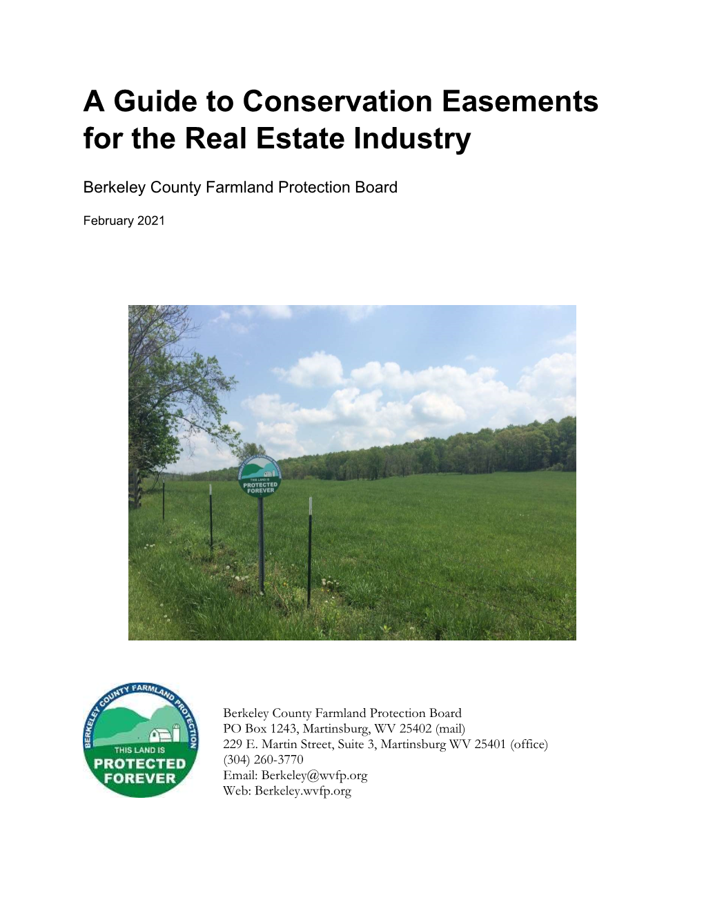 A Guide To Conservation Easements For The Real Estate Industry - DocsLib