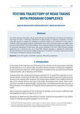 Testing Trajectory of Road Trains with Program Complexes