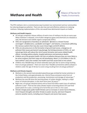 Methane and Health