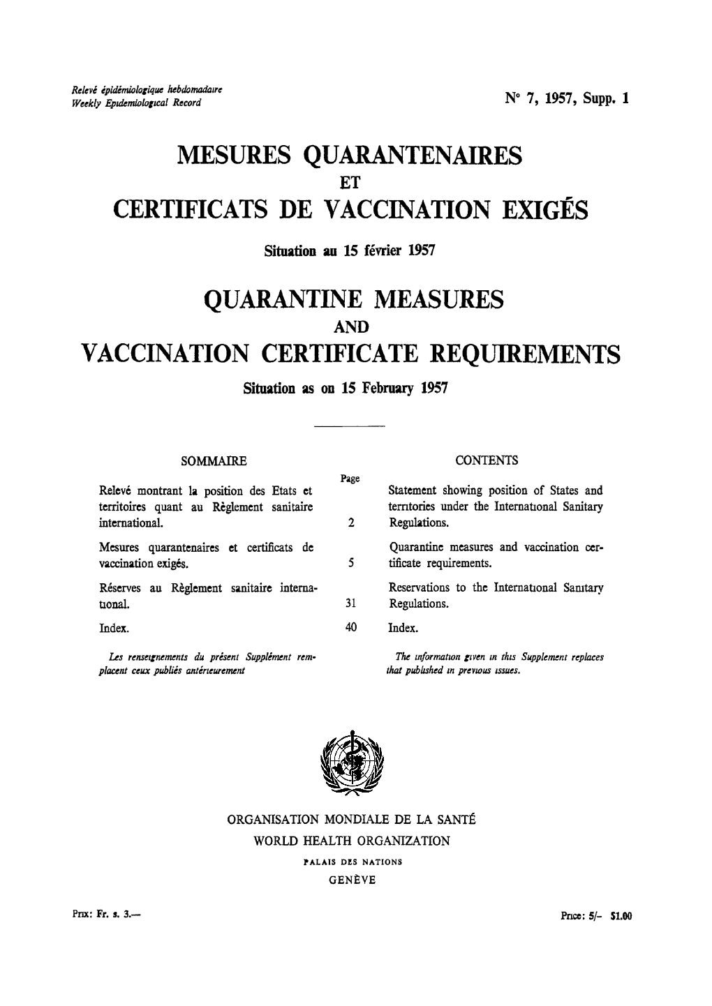 Mesures Quarantenaires Certificats De Vaccination Exigés Quarantine Measures Vaccination Certificate Requirements