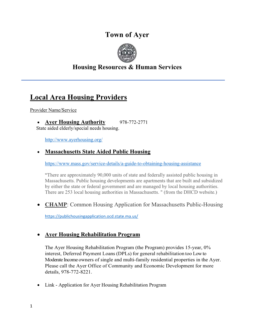 Housing Resources & Human Services