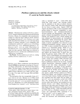 Phellinus Sulphurascens and the Closely Related P