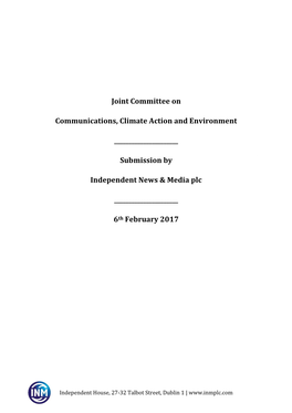 Joint Committee on Communications, Climate Action And