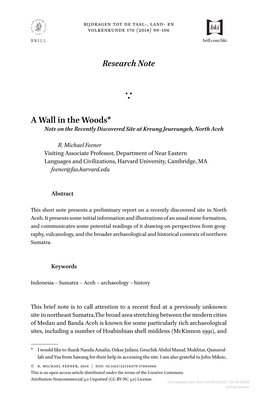 Downloaded from Brill.Com09/30/2021 05:45:05PM Via Free Access 100 Research Note