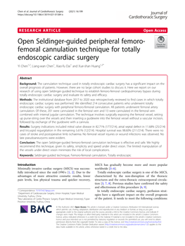 Open Seldinger-Guided Peripheral Femoro-Femoral Cannulation