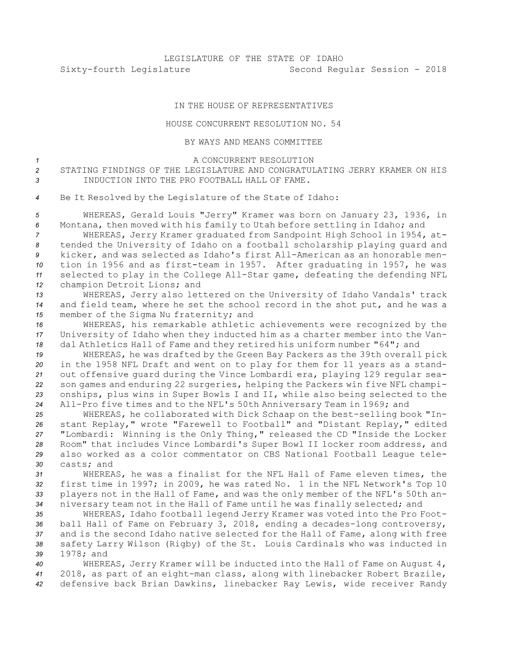 House Concurrent Resolution No