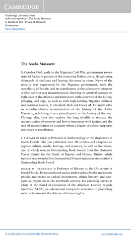 The Asaba Massacre S