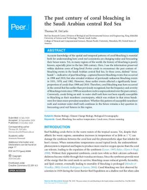 The Past Century of Coral Bleaching in the Saudi Arabian Central Red Sea
