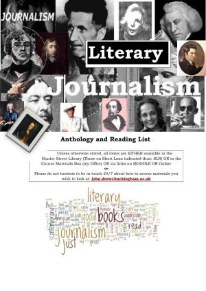 Literary Journalism in the 18Th Century (London: Routledge, 2005)