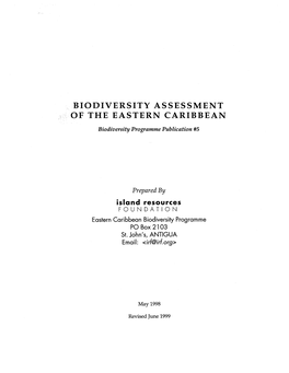 Biodiversity Assessment of the Eastern Caribbean