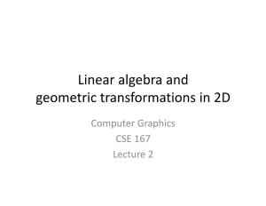 Linear Algebra and Geometric Transformations in 2D