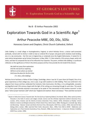 Exploration Towards God in a Scientific Age