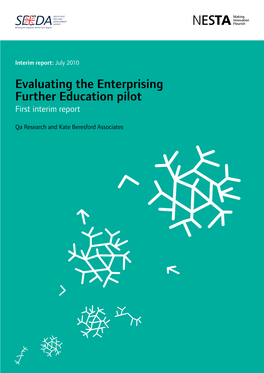 Evaluating the Enterprising Further Education Pilot First Interim Report