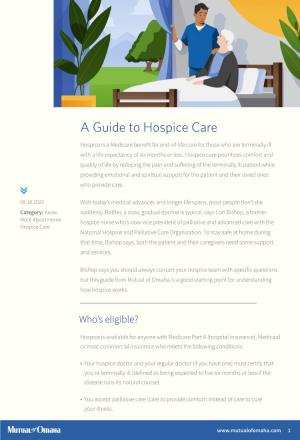 A Guide to Hospice Care