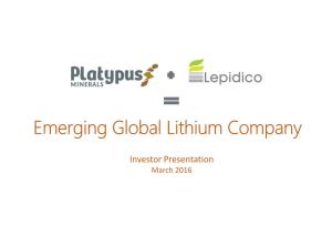 Emerging Global Lithium Company