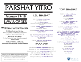 Parshat Yitro Yom Shabbat
