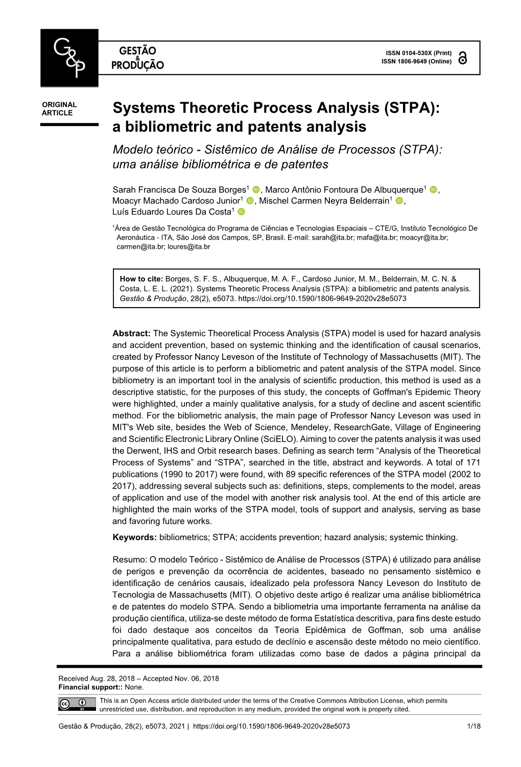 Systems Theoretic Process Analysis (STPA): a Bibliometric and Patents Analysis