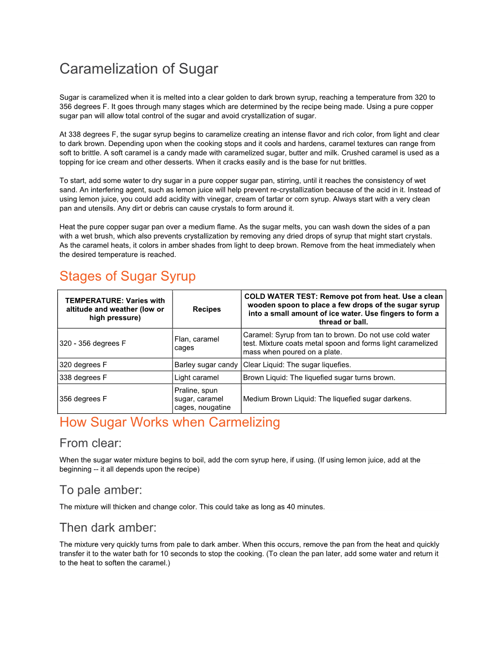 Caramelization of Sugar - DocsLib