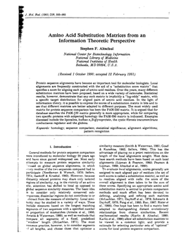 Amino Acid Substitution Matrices from an Information Theoretic Perspective