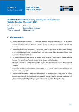 Earthquake West Sulawesi Sitrep Iii Situation Report #3