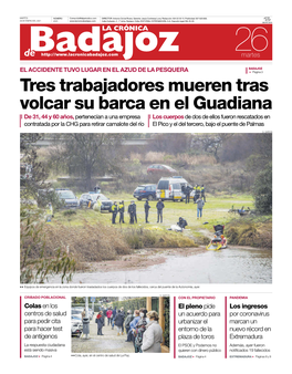 Tres Trabajadores Mueren Tras Volcar Su Barca En El Guadiana
