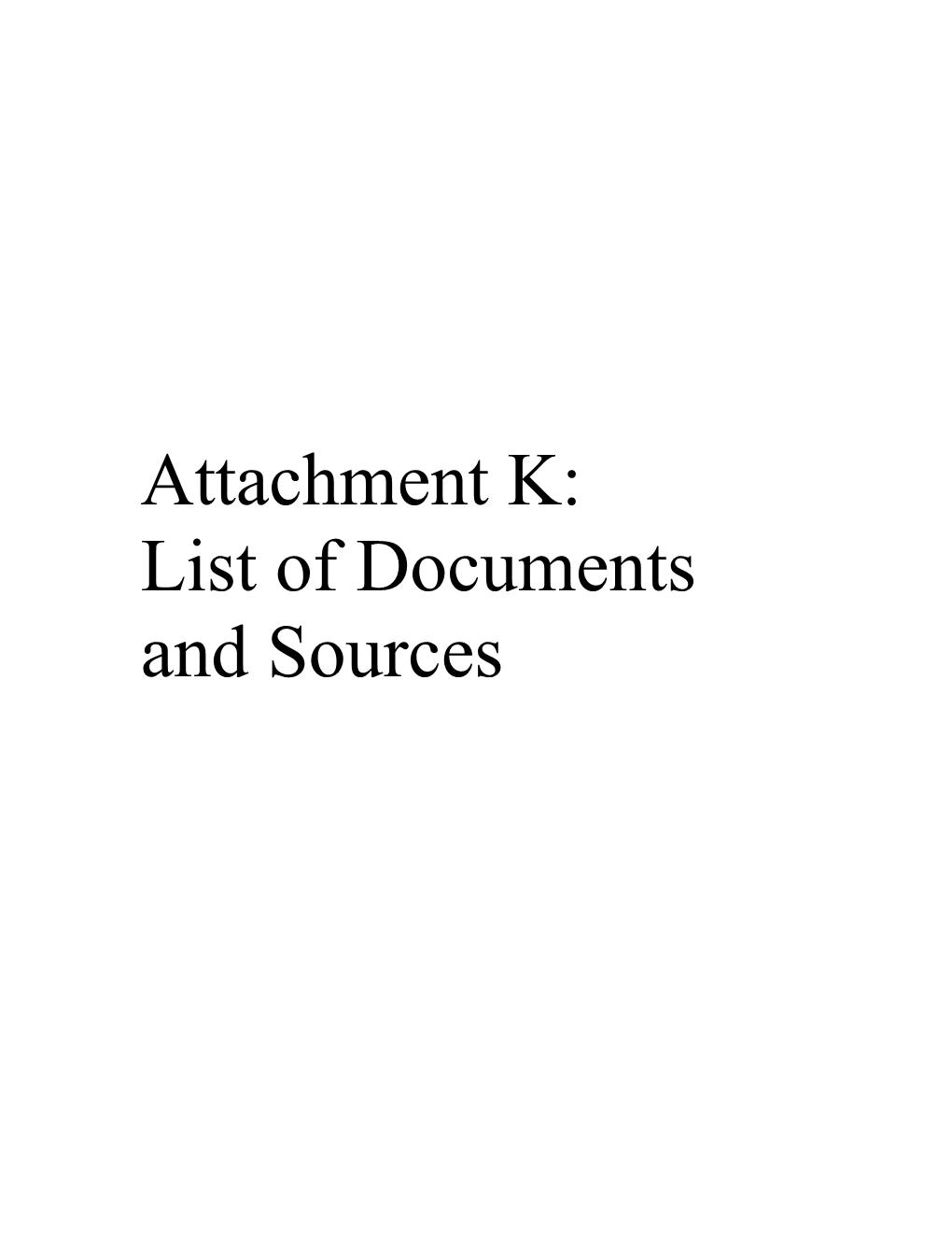 Attachment A