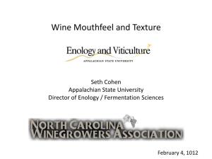 Wine Mouthfeel and Texture