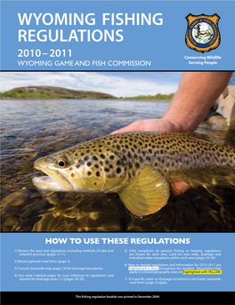 Wyoming Fishing Regulations