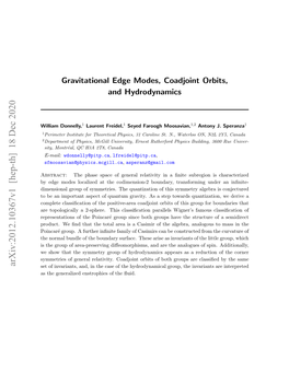 Gravitational Edge Modes, Coadjoint Orbits, and Hydrodynamics
